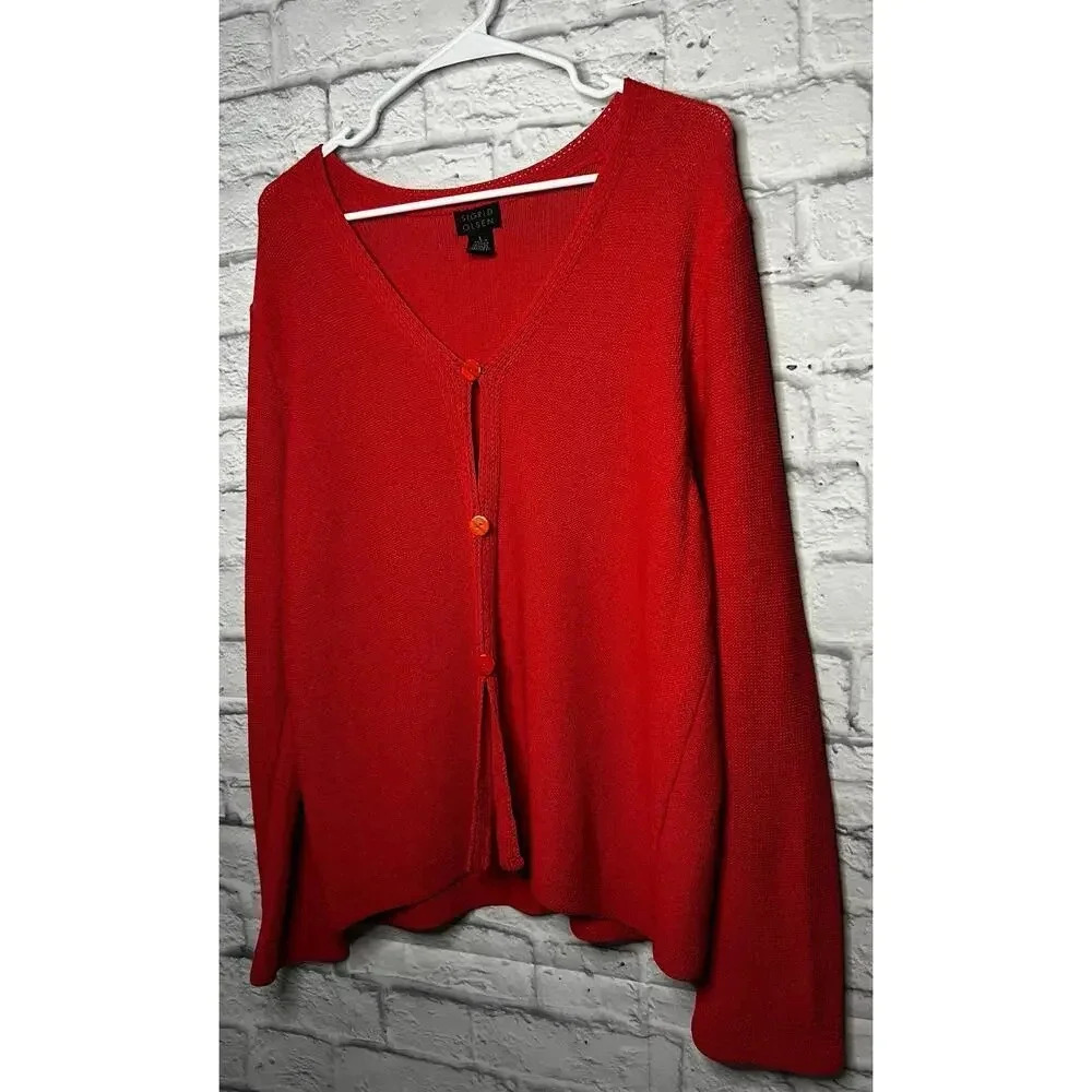 Sigrid Olsen Button Up Cardigan Size L. - image 2